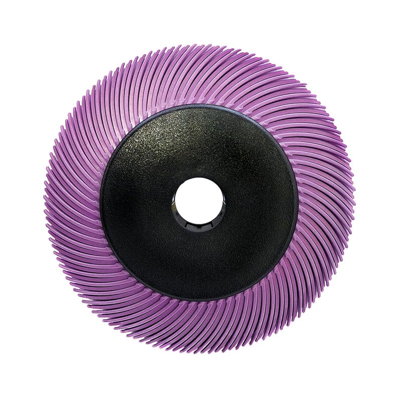 HIEMTE Radial Bristle Brush, 6 in x 1/2 in x 1 in, 600#, 1SET，Ten Single Piece with Adapter - Image 1